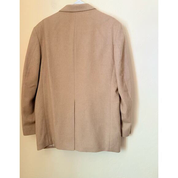 Lands’ End Camel Hair Wool Blazer 42R Tan Sport Coat Two Button Jacket - Picture 3 of 6